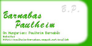 barnabas paulheim business card