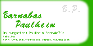 barnabas paulheim business card